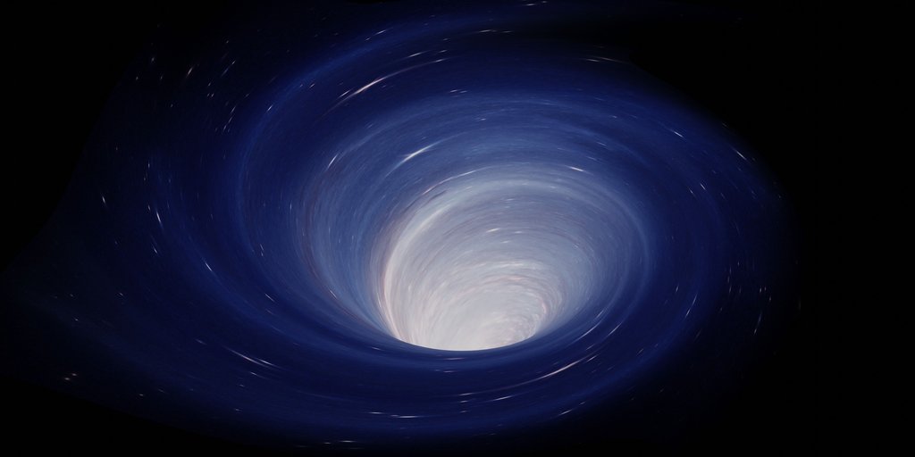 Vortice di luce e particelle, immagine evocativa dell'interferenza